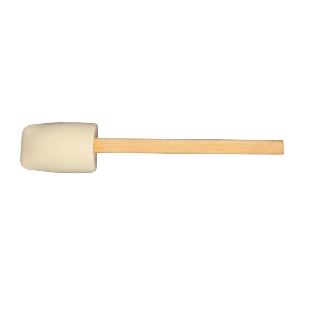 Williams Sonoma Silicone Scraper Spatula Wood Handle White Head